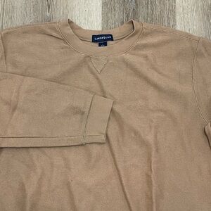 Lands' End Men's Camel Crewneck Sweater